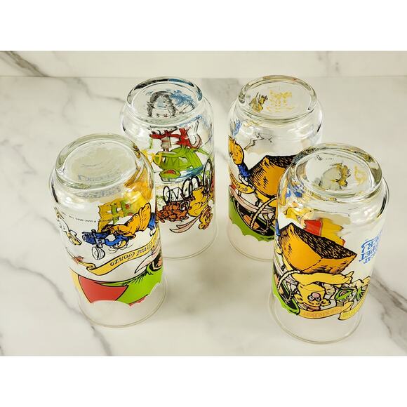 The Great Muppet Tall Glasses 16oz Kermit The Frog Fozzie Bear Gonzo 1981 x4 - Picture 14 of 16